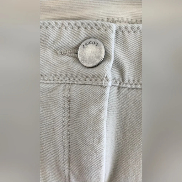 Chicos So Slimming Womens Sz 1 (in us 8-M ) Ankle Beige Stretchy Jeans - Picture 5 of 11